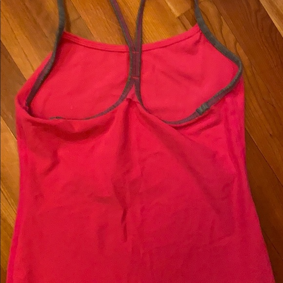Lululemon Power Y Tank Top Pink Grey Straps - Picture 4 of 5